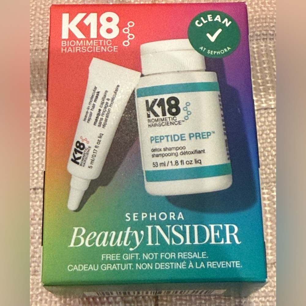 New K18 Peptide Prep Detox Shampoo and hair mask